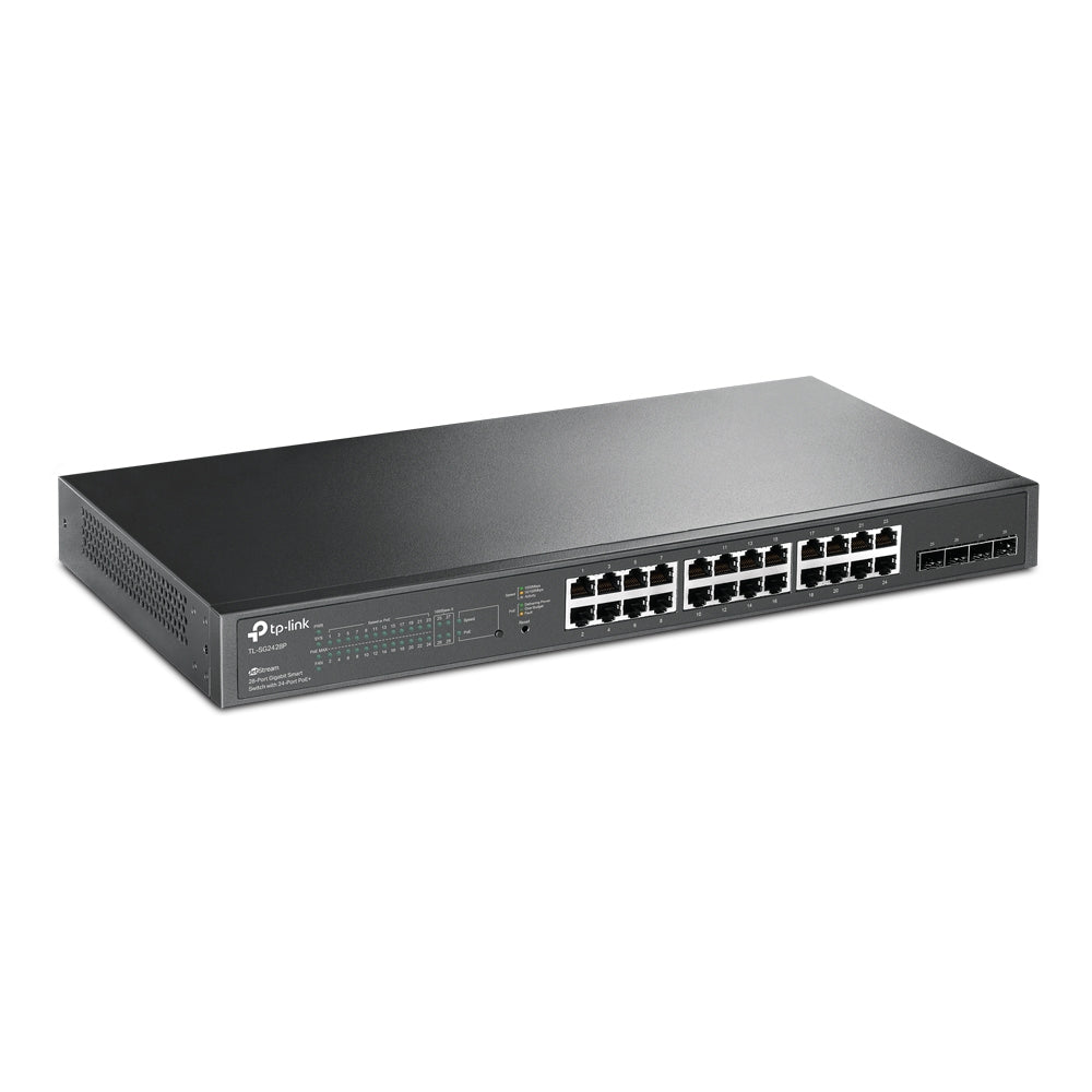 Commutateur intelligent TP-Link JetStream 28 ports Gigabit PoE avec PoE+ 24 ports