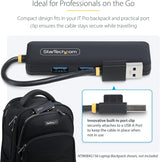 StarTech.com Hub USB-A 4 ports, transfert de données USB 3.0 (5 Gbit/s), alimentation par bus
