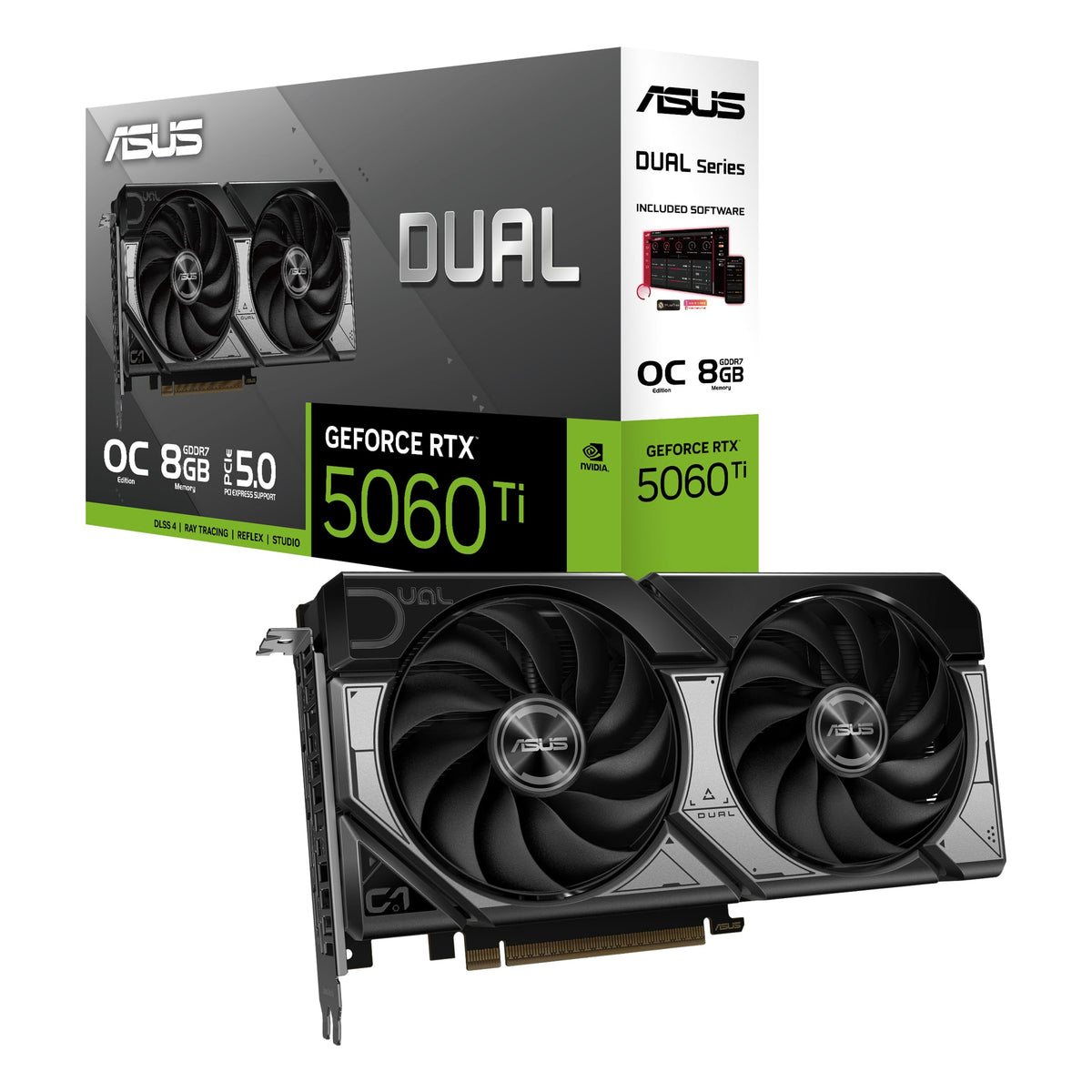 ASUS Dual GeForce RTX™ 5060 Ti 8GB GDDR7 OC Edition (PCIe 5.0, 8GB GDD