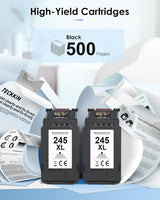 245XL Black High-Yield Ink Cartridge for Canon 245 PG245 Black Ink Car