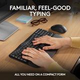 Logitech Wave Keys MK670 Combo, Wireless Ergonomic Keyboard with Signa
