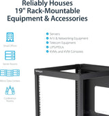StarTech.com 12U 22-Inch Hinged Open Frame Rack Cabinet Wallmount Serv