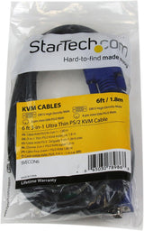 StarTech.com 3-in-1 Ultra Thin PS/2 KVM Cable - Keyboard/Video/Mouse (