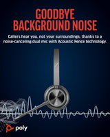 Poly Voyager 4320 UC Wireless Headset (Plantronics) - Stereo Headphone