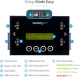 StarTech.com 1:1 Standalone Hard Drive Duplicator & Eraser, USB Thumb