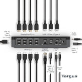 Station d'accueil universelle Targus USB C avec Quad 4K (QV4K), simple 5K/Q