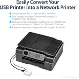 StarTech PM1115UW 1 Port USB Wireless Network Print Server with 10/100