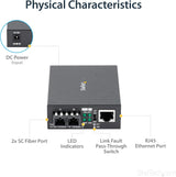 StarTech Single-Mode (SM) SC Fiber Media Converter for 10/100/1000 Net
