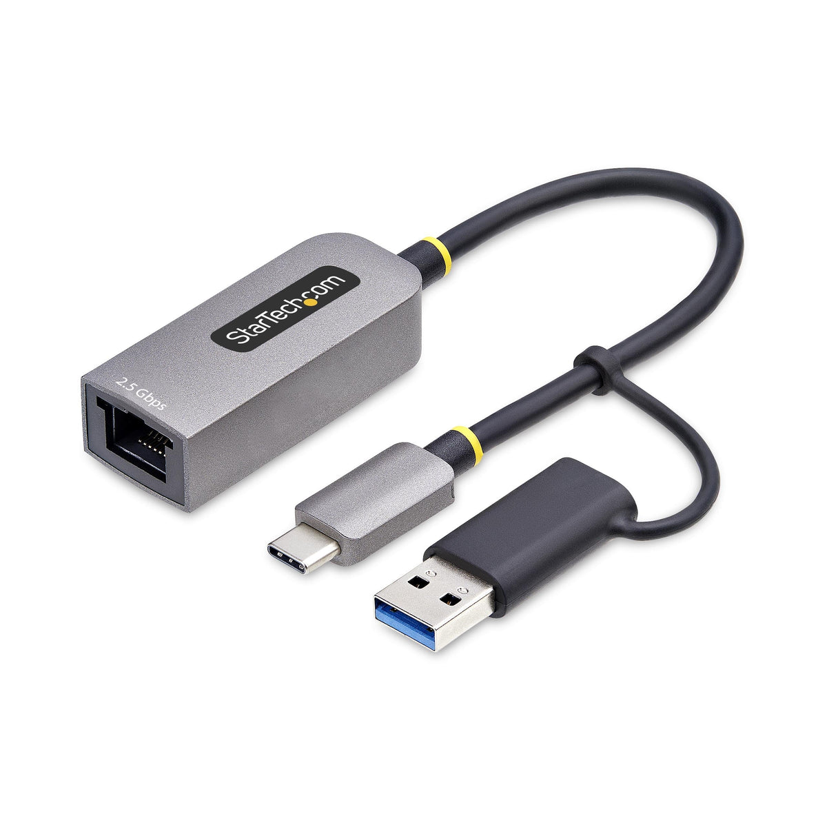 StarTech.com Adaptateur USB-C vers Ethernet 2,5 GbE avec convertisseur USB-A, Ordinateur portable