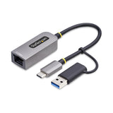 StarTech.com Adaptateur USB-C vers Ethernet 2,5 GbE avec convertisseur USB-A, Ordinateur portable