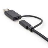 StarTech.com 3ft (1m) USB-C Cable with USB-A Adapter Dongle - Hybrid 2
