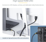 StarTech 30FT (9.1M) Active HIGH Speed HDMI Cable, 4K 60HZ/1440P 144HZ, HDR10/HDCP 2.2/ARC, 18GBPS, UHD HDMI 2.0 Cord for TV/Monitor, TPE Jacket