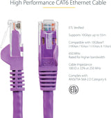 StarTech.com 100ft CAT6 Ethernet Cable - Black CAT 6 Gigabit Ethernet