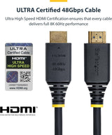 STARTECH 6FT (1.8M) ACTIVE USB4 CABLE, 40GBPS, 240W PD, 8K 60HZ/4K 240HZ DP2.1 DP40, THUNDERBOLT 4 COMPATIBLE USB-C CABLE - BLACK USB-C CORD