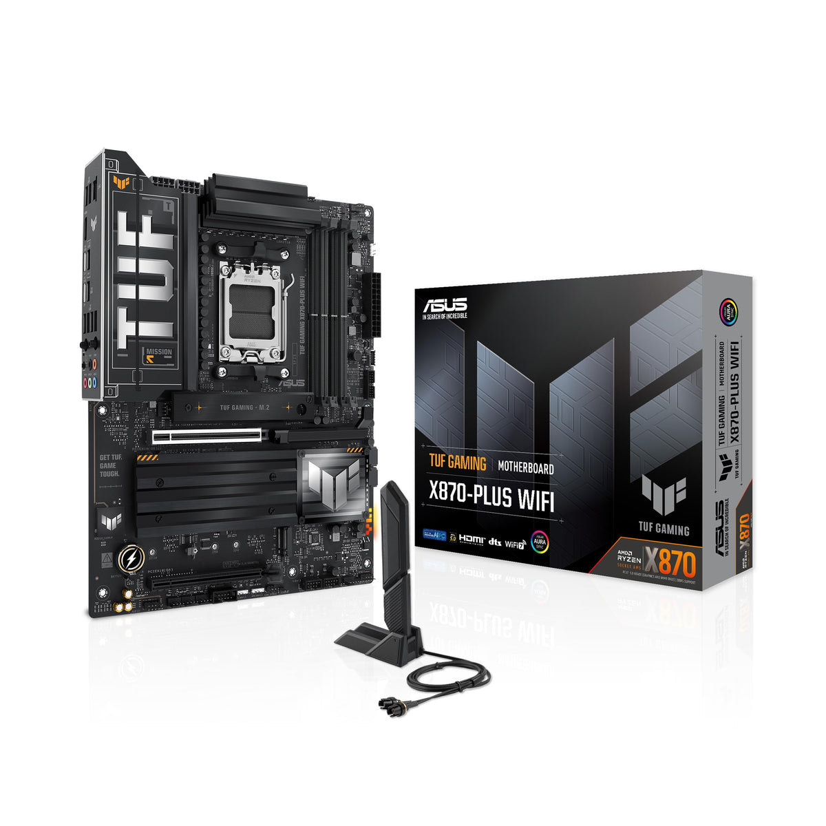 ASUS TUF Gaming X870-PLUS WiFi AMD AM5 X870 ATX Motherboard, 16+2+1, 8
