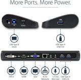 Station d'accueil USB 3.0 pour ordinateur portable StarTech.com à deux moniteurs avec HDMI/DVI