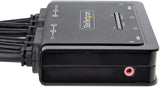 StarTech.com 2-Port Dual-Monitor DisplayPort Cable KVM Switch, 4K 60Hz