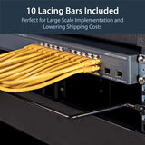 StarTech.com Horizontal Lacing Bar (10 Pack) w/ 4 inch Offset at 75 De
