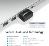 StarTech.com Wireless USB WiFi Adapter Dual Band AC600 Wireless Dongle