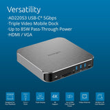 Station d'accueil Kensington AD220S3 USB-C, vidéo 4K triple, alimentation 85W