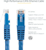 StarTech.com 3 ft. CAT6 Ethernet Cable - 10 Pack - ETL Verified - Blue