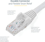 StarTech 150ft CAT6 Ethernet Cable - White CAT 6 Gigabit Ethernet Wire