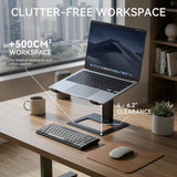 Support d'ordinateur portable rotatif StarTech, pivotant à 360°, rehausseur de bureau ergonomique pour ordinateur, plateau surélevé inclinable réglable, charge maximale de 5 kg, fabrication en aluminium