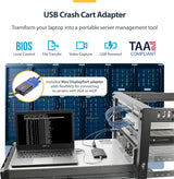 StarTech.com Adaptateur de chariot de secours portable pour ordinateur portable, USB/VGA/Mini DisplayP