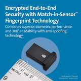 Kensington VeriMark Guard Clé d'empreinte digitale USB-A FIDO2, WebAuthn/CTAP2