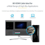 StarTech.com 3ft (1m) HDMI 2.1 Cable 8K - Certified Ultra High Speed H