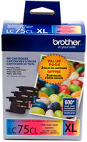 Brother LC753PKS XL Ink Cartridge 3-Pack (CMY)