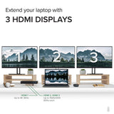 Plugable USB-C Triple Display Docking Station w/ Laptop Charging