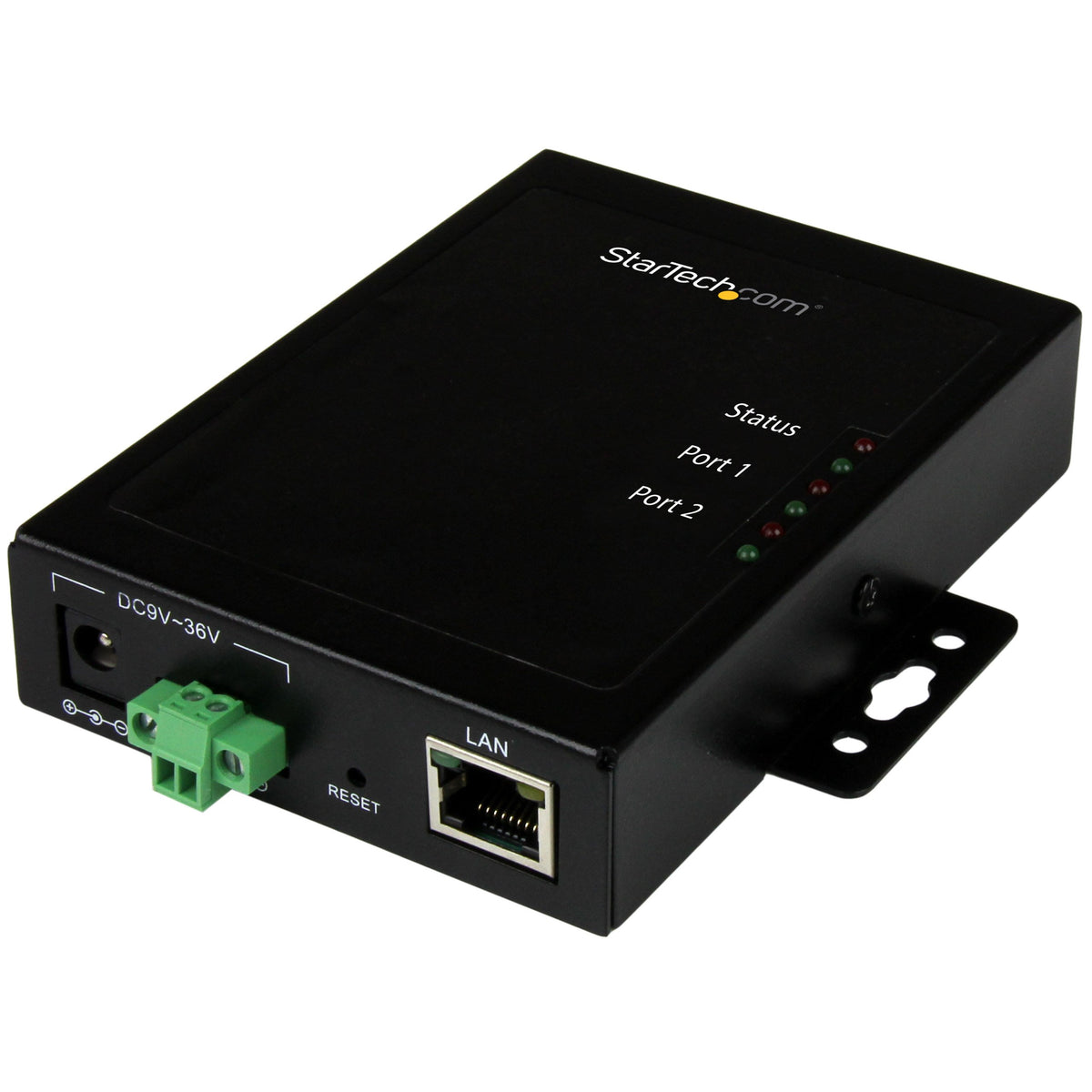 StarTech.com 2 Port Serial-to-IP Ethernet Device Server, RS232, Metal