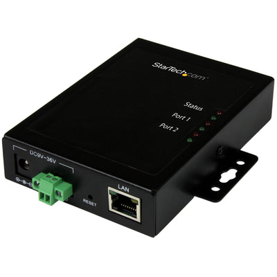 StarTech.com 2 Port Serial-to-IP Ethernet Device Server, RS232, Metal
