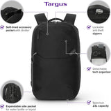 Targus 15-16” Work+ EcoSmart Backpack – Detachable Tech Organizer, Loc