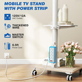5Rcom Mobile TV Stand with Power Outlet for 32-60 Inch TVs – Swivel, H