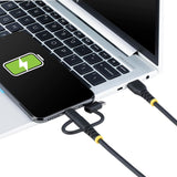 StarTech.com 3ft (1m) Rugged USB Multi Charging Cable, USB to Lightnin