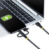 StarTech.com 3ft (1m) Rugged USB Multi Charging Cable, USB to Lightnin