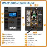 TRIPP LITE SÉ 1300VA Onduleur intelligent LCD Secours en tour AVR 120-Volt USB Coaxial