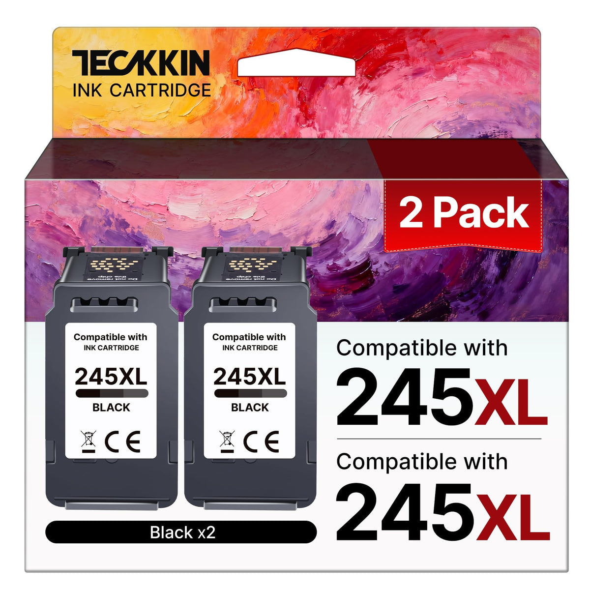 245XL Black High-Yield Ink Cartridge for Canon 245 PG245 Black Ink Car