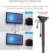 StarTech.com TV Ceiling Mount, Hanging Single Screen Vesa Mount for 32