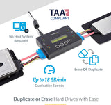 StarTech.com 1:1 Standalone Hard Drive Duplicator & Eraser, USB Thumb