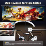8K HDMI 2.1 to DisplayPort 1.4 Adapter Cable, HDMI to DP Cable 8K@30Hz