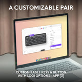 Logitech Pebble 2 Combo for Mac, Wireless Keyboard and Mouse, Slim, Qu