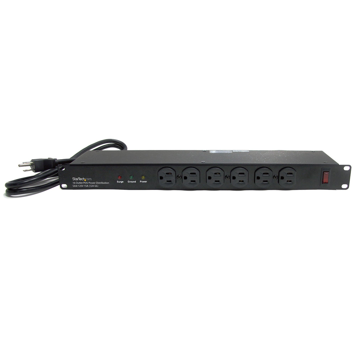 StarTech.com Rackmount PDU with 16 Outlets and Surge Protection - 1U