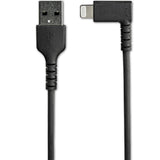 StarTech 2M Angled Lightning to USB Cable Apple MFi Certified White
