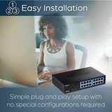 TRENDnet Commutateur de bureau Gigabit 16 ports, TEG-S17D, 16 x RJ-45 Gigabit