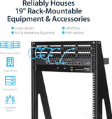 StarTech Rack serveur de bureau ouvert 2 montants 12U 19 pouces compact