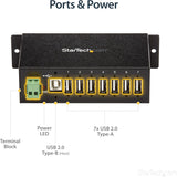 Startech.Com ST7200USBM Mountable Rugged Industrial 7 Port Usb Hub