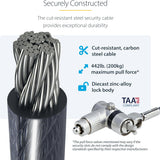 StarTech.com 10-Pack Dual-Access Laptop Lock, 6.6ft (2m) Keyed Alike a